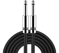New bee Guitar Cable 3m/10ft Electric Guitar Instrument Cable Bass AMP Cord 1/4 inch Straight to Straight Jack Lead for Electric Guitar, Bass Guitar, Electric Mandolin, Pro Audio, Black