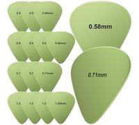 New Bee Guitar Picks, 16 Pieces Guitar Pick, 4 Different Thickness Non-slip Guitar Plectrums for Acoustic, Electric, or Bass Guitar Includes 0.58mm 0.71mm 0.96mm 1.2mm, Green