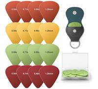 New Bee Guitar Picks, 16 Pieces Guitar Pick, 4 Different Thickness Non-slip Guitar Plectrums for Acoustic, Electric, or Bass Guitar Includes 0.58mm 0.71mm 0.96mm 1.2mm, Multicolor