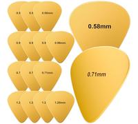 New Bee Guitar Picks, 16 Pieces Guitar Pick, 4 Different Thickness Non-slip Guitar Plectrums for Acoustic, Electric, or Bass Guitar Includes 0.58mm 0.71mm 0.96mm 1.2mm, Yellow