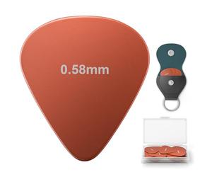New Bee Guitar Picks, 16 Pieces Guitar Pick, 4 Different Thickness Non-slip Guitar Plectrums for Acoustic, Electric, or Bass Guitar Includes 0.58mm 0.71mm 0.96mm 1.2mm, Orange