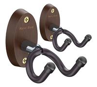 New Bee Guitar Wall Mount Hanger, Guitar Hanger Wall Hook Holder Stand Bracket with Screws, Guitar Wall Hangers Fits All Size Ukulele Guitars Bass Mandolin Banjo, V-Shaped, Easy to Install (2 Pack)