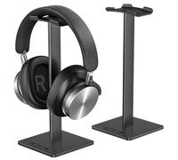 New Bee Headphone Stand Headset Stand Headphone Holder Universal Aluminum Gaming Headset Holder Earphone Display Earbuds Mount For All Headphones (Black)