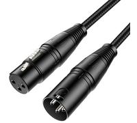 New Bee XLR Cable, XLR Male to Female Balanced Microphone Cable Thickened Durable Braided XLR to XLR Cable for Studio Recording, Stage, Mixing Consoles, Speaker Systems, Amps (3M)