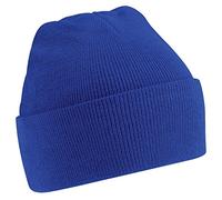 New Beechfield Childrens Kids Winter Knitted Beanie Hat Bright Royal One Size