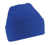New Beechfield Childrens Kids Winter Knitted Beanie Hat Bright Royal One Size