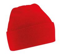 New Beechfield Childrens Kids Winter Knitted Beanie Hat Classic Red One Size