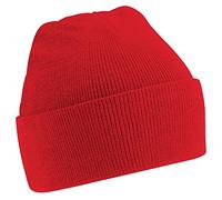 New Beechfield Childrens Kids Winter Knitted Beanie Hat Classic Red One Size