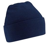 New Beechfield Childrens Kids Winter Knitted Beanie Hat French Navy One Size