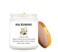 New Beginnings Candle Gift, Good Luck/Leaving Present for Colleagues Women Men, New Job Gifts for Women, Congratulations Gift, Coworkers, Lavender Scented Candle