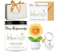 New Beginnings Candle, Lavender Scented Candles Leaving Gifts for Colleagues Funny Candles Retirement Gifts for Women Men Goodbye Gift Leaving Presents for Colleagues Candle Farewell Gift