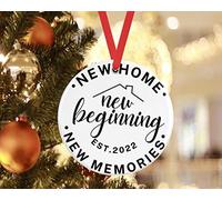 New Beginnings Christmas Bauble Home Memories Xmas Ceramic Ornament Hanging Gift