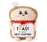 New Beginnings Gifts for Women Men- Handmade Next Chapter Crochet Toast, Retirement Graduation Gifts for Woman Her, Farewell Leaving Goodbye New Job Promotion Gift for Coworker Friend Sister