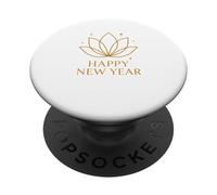 New Beginnings Lotus Line Art PopSockets Adhesive PopGrip