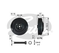 New Belt Pulley, crankshaft for AUDI VOLVO VW:850,S70,A6 C4,S80 I,V70 I