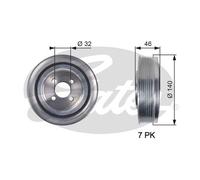 GATES TVD1078 Crankshaft pulley