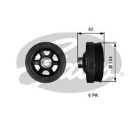 GATES TVD1139 Crankshaft pulley