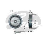 GATES TVD1008A Crankshaft pulley