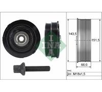 New Belt Pulley Set, crankshaft for BMW:3,5,E46,E39,3 Sedan 11232247565