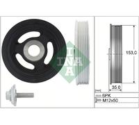 INA 544 0104 20 Belt Pulley Set, crankshaft