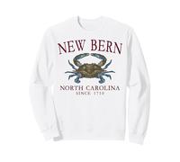 New Bern North Carolina Blue Crab Town Since 1710 Maroon Art Sweatshirt