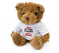 NEW - BEST AIR TRAFFIC CONTROLLER IN THE WORLD - Teddy Bear - Cute Soft Cuddly - Award Gift Present Birthday Xmas