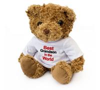NEW - BEST GRANDSON IN THE WORLD - Teddy Bear - Cute Cuddly - Gift Present
