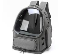 New Bicycle Pet Carrier with Front Mount Bracket, Convertible Bike Dog Basket & Cat Carrier Backpack, Double-Sided Vent Holes, Padded Straps, Storage Pockets-Safe(Color:Gray)