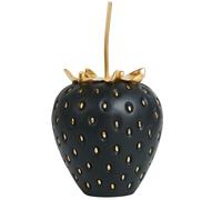New Black and Gold Strawberry Ornament - Modern Decorative Accent with Bold Colour Scheme | Quirky Yet Elegant Centrepiece for Home, Shelf, or Table | 26.5cm Statement Decor N-30