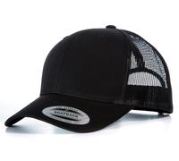 NEW BLACK FLEXFIT MESH SNAPBACK CAP PLAIN BASEBALL TRUCKER GOLF ERA PEAK HAT