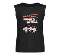 New Black Marx Brothers T-Shirt A Night at The Opera Harpo Groucho Chico Tee Sleeveless T-Shirt Black