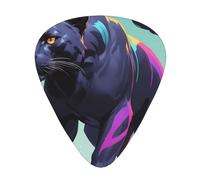 New Black Panther Wzywhj Prints Abs Guitar Picks 12 Piece, Easy Grip Uke Picks For Your Bass, Ukulele, Acoustic Or Electric Guitar