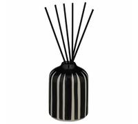 New Black & White Stripe Ceramic Diffuser, Create A Calming and Luxurious Atmosphere in the Home, Fill Your Home With A Sumptuous Scent, Helping to Create A Relaxing Ambience in Any Room - 100ml