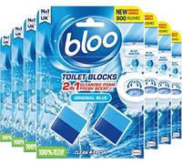 New Bloo Toilet Blocks, Pack of 14, Limescale Remover Cistern, Cleaner with Cleaning and Foaming Action, Fresheners - Original Blue