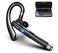 New Bluetooth Trucker Headset - Noise Cancelling Single Ear Bluetooth Headsets, Dual Mic, Wireless Bluetoot Headset V5.4, 180hrs Standby Time, Ip7 Waterproof Hand for/Business/Office/Gym (Black)