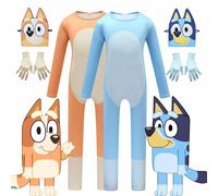 New Bluey Children Cosplay Clothing Tight Jumpsuit Animation Peripheral Cute Bingo Family Halloween Costume Kids Party Gift B