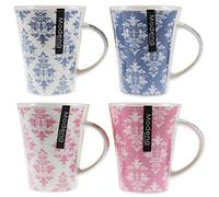 New Bone China Mugs Set of 4 Tea Coffee Mug Hot Drinks Cups