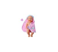 New Born Baby Bath Doll, Dirty Sparrow, Bathable Toy Doll, Full Vinyl, Colour Changing Function, Hooded Towel, with Sponge, 30 cm, from 3 Ye