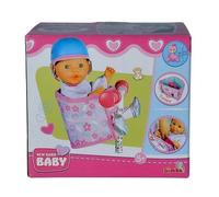 New Born Baby Bicycle Seat with Strap, Doll Accessories, Textile Seat, Safety Belt, Handlebar Attachment with Velcro, for 30-43 cm Dolls, from 3 Years