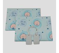 New Born Baby Boy Wrapping Paper | It's A Boy Blue Gift Wrap
