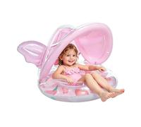 New Born Babys Chair Float For Pool With Canopy, Babys Pool Float Uv Shade, UPF 50+ UV Protection Swimming Ring With Removable Canopy, For New Born & Toddleres 3-48 Months