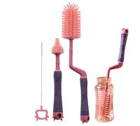 New-Born Bottle Brush - 21x2.5cm Silicone Rotating Scrubber, Hanging Hole Cleaners | Gentle Kids Feeding Bottle Brush For Kids Water Bottles Home Kitchen Toddlerss Cup Cleaning Scrubber Tool Set