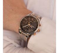 Hugo Boss 1513473 Watch Steel Watch Argenta Gilded Rose Black Dial Man