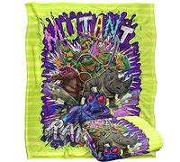 new boundary designs, inc. Teenage Mutant Ninja Turtles: Mutant Mayhem Turtle Vs Baddies Silky Touch Super Soft Throw Blanket 152 X 127 Cm