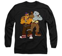 new boundary designs, inc. TMNT Bebop and Rocksteady Men's Long Sleeve T Shirt, Black, L Unisex, Black, L