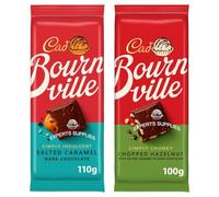 New Bournville Chocolate Bar Duo Pack - Bournville Salted Caramel 110g & Chunky Chopped Hazelnut 100g - Rich, Smooth, Premium Treat By Experts Supplies Ltd