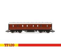 TT:120 Hornby Coach Car - TT4010 LMS 50’ Passenger Brake, 31236 - Era 3 Train Toy, TT Gauge Carriage for Train Set, Rolling Stock Models for Adults - 1:120 Scale Model Gift
