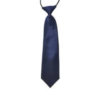 NEW BOYS PRE-TIED TIES. SATIN PLAIN COLOURED CHILDRENS BOYS TIES. ELASTICATED. 22 COLOURS AVAILABLE. HANDMADE. WEDDING, SCHOOL, FASHION (NAVY BLUE, BOYS TIE)