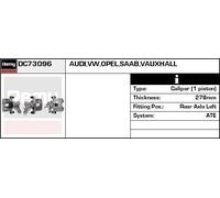 New Brake Caliper for CADILLAC OPEL SAAB VAUXHALL VW:BLS,9-3,9-3X,SIGNUM