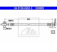 Brake Hose ATE Fits AUDI SEAT A4 Avant Exeo St 8E 8H B6 B7 S4 8E0611775N